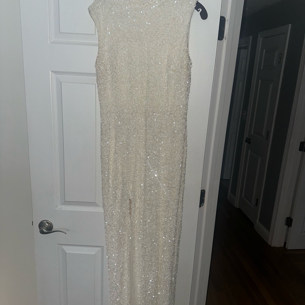 Wayf Sparkling Cream Maxi Dress - Picture 1 of 4